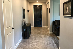 The hallway leading to our front door