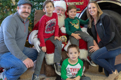 Visiting Santa at the fire station